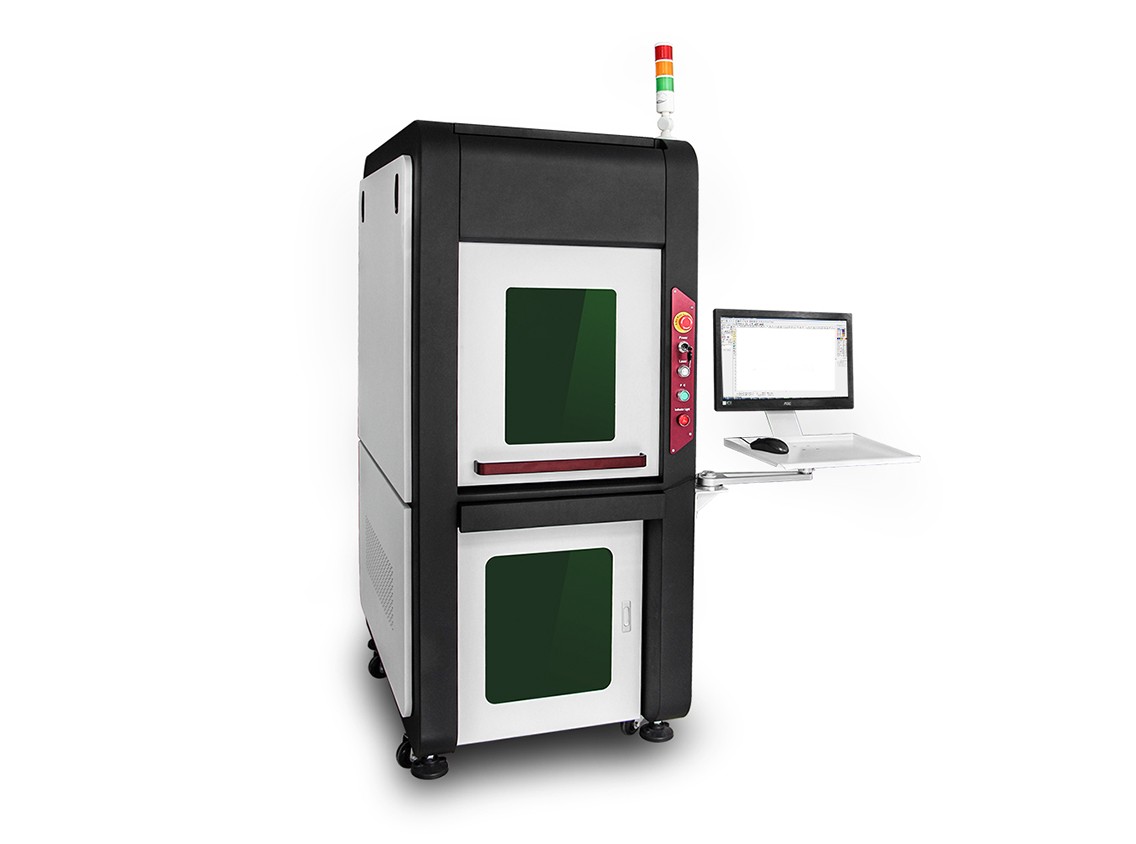 Enclosed Big Cabinet UV Laser Marking Machine