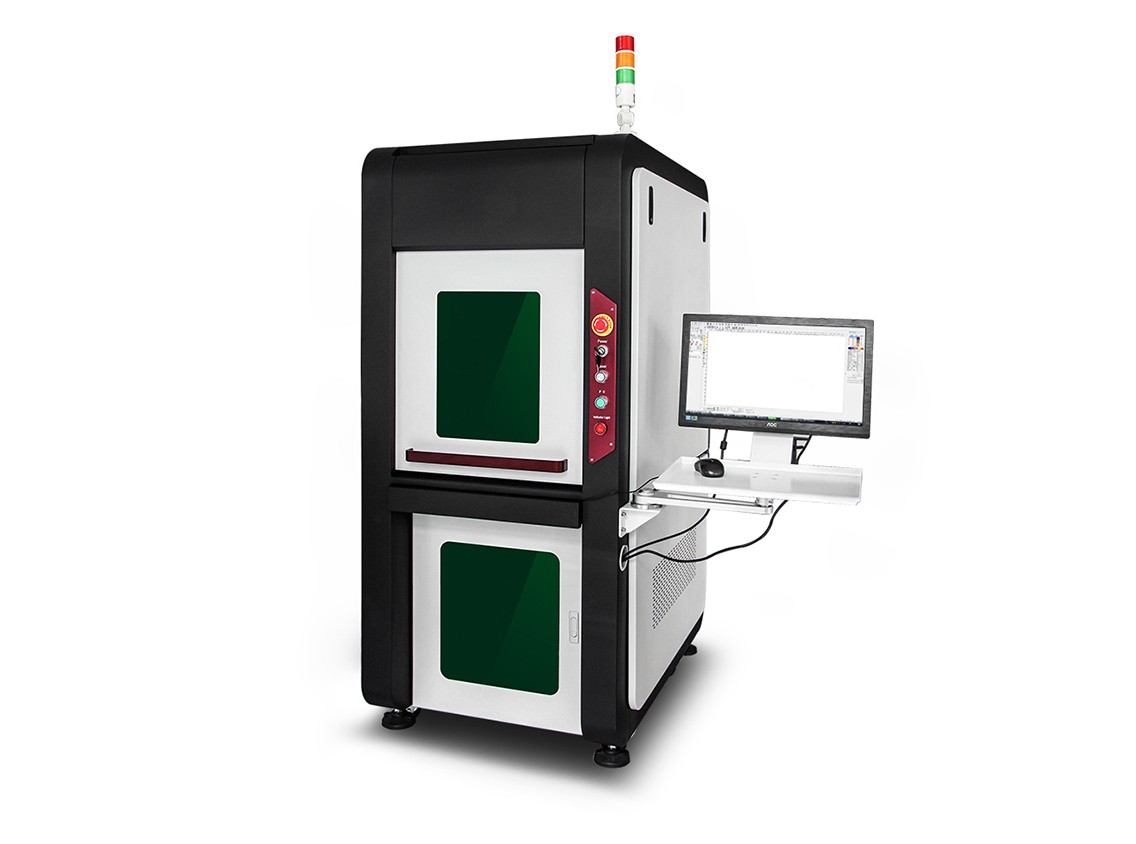 Enclosed Big Cabinet UV Laser Marking Machine