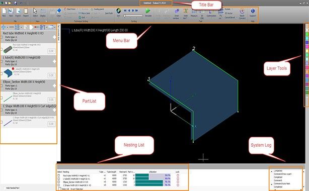 TubesT 3D Tube Nesting Software